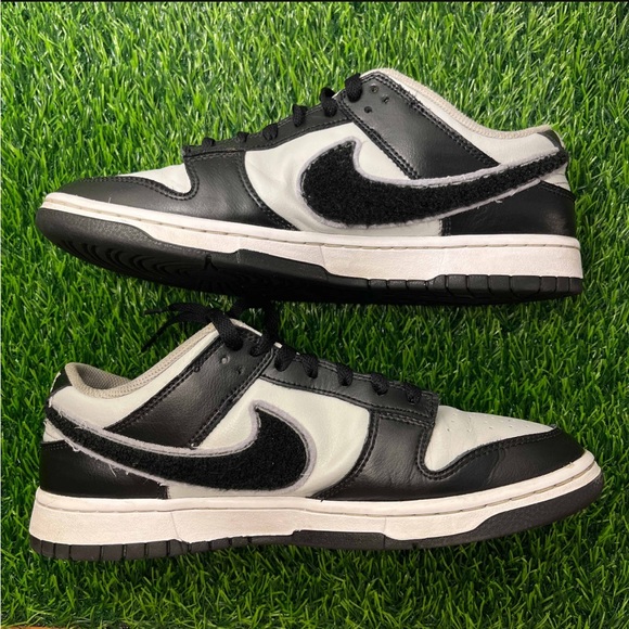 Nike Dunk Low Chenille Swoosh - Black Grey Fog - Picture 3 of 9